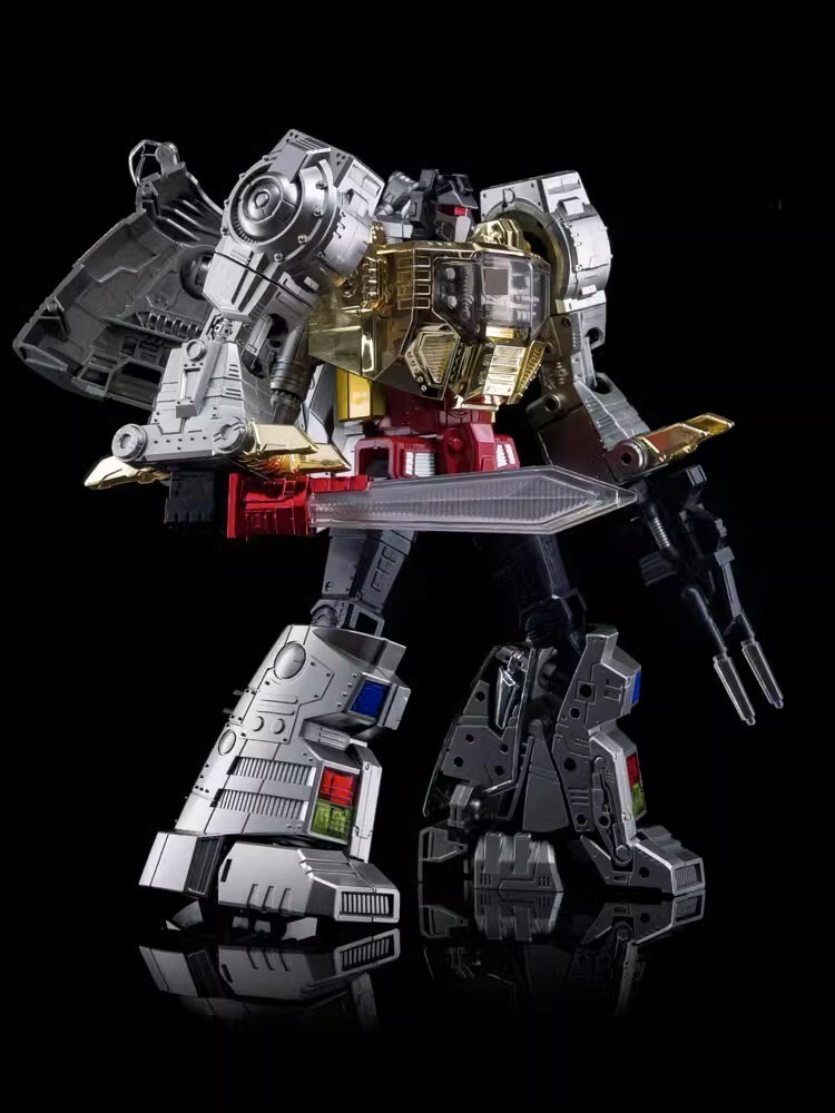 New 4th Party MP-08 MP08 King Grimlock Prime Oversized Stainless Steel Color Ver