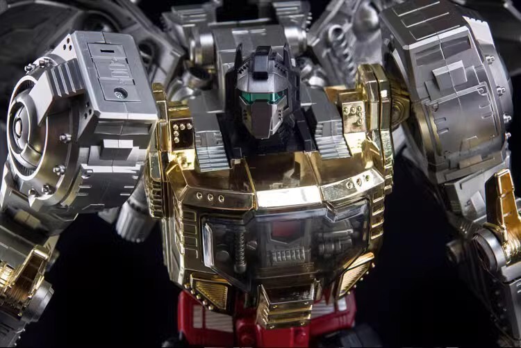 New 4th Party MP-08 MP08 King Grimlock Prime Oversized Stainless Steel Color Ver