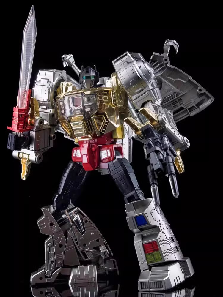New 4th Party MP-08 MP08 King Grimlock Prime Oversized Stainless Steel Color Ver