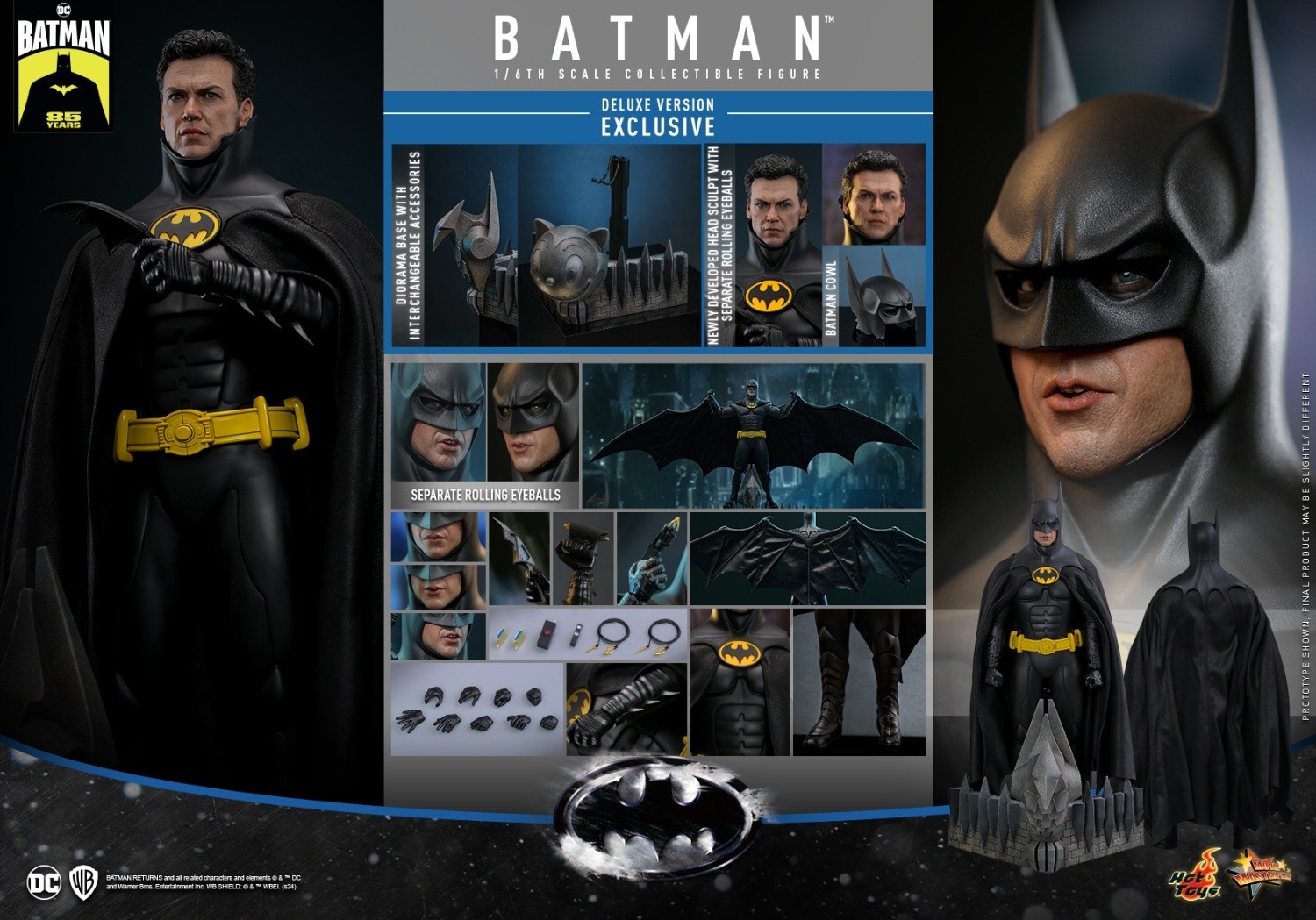In Stock New Hot Toys MMS770 1/6 Batman Returns 1989 Action Figure Deluxe Ver.