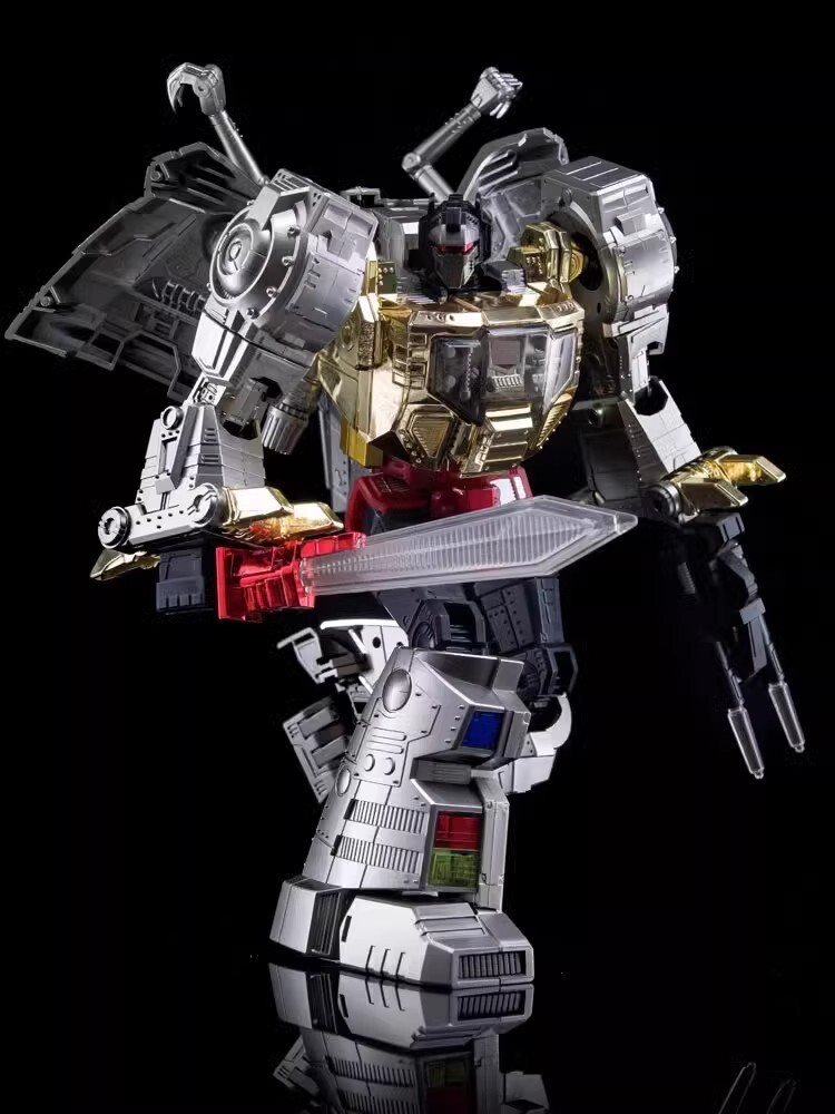 New 4th Party MP-08 MP08 King Grimlock Prime Oversized Stainless Steel Color Ver