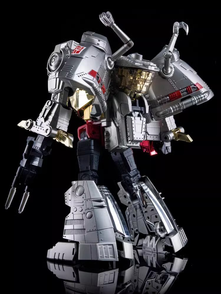 New 4th Party MP-08 MP08 King Grimlock Prime Oversized Stainless Steel Color Ver