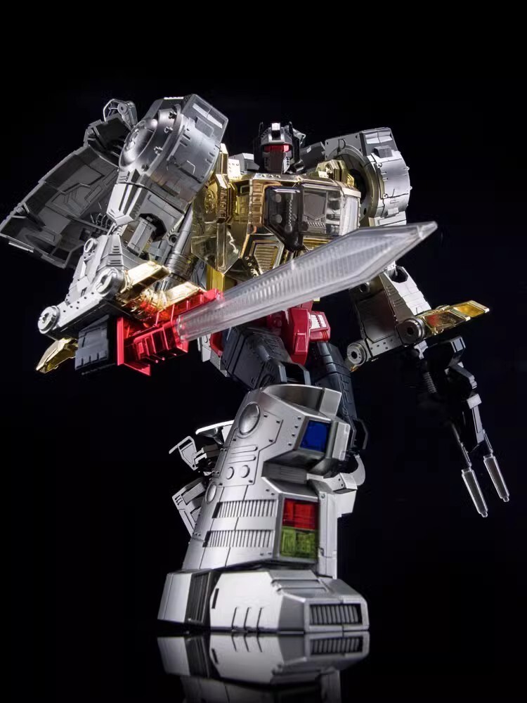 New 4th Party MP-08 MP08 King Grimlock Prime Oversized Stainless Steel Color Ver