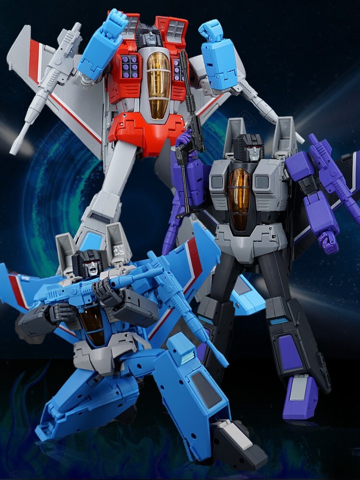 Takara  Transformers MP52 Starscream MP52+ Thundercracker MP52+SW Skywarp Figure