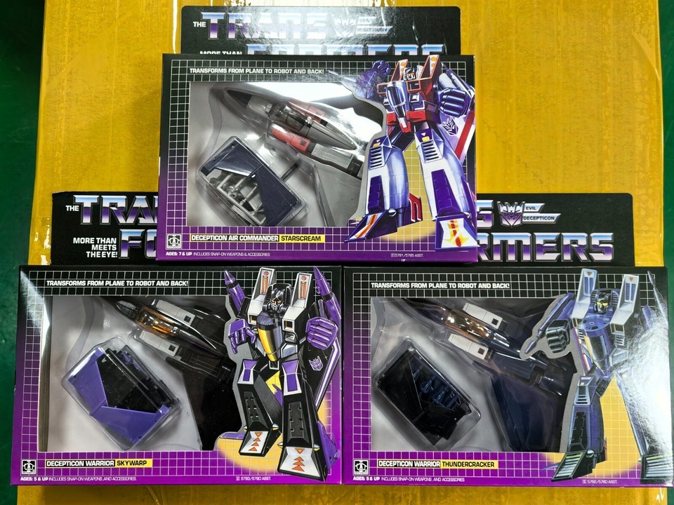 Brand New Transformers G1 Reissue Starscream/Skywarp/Thundercracker 3 Pcs