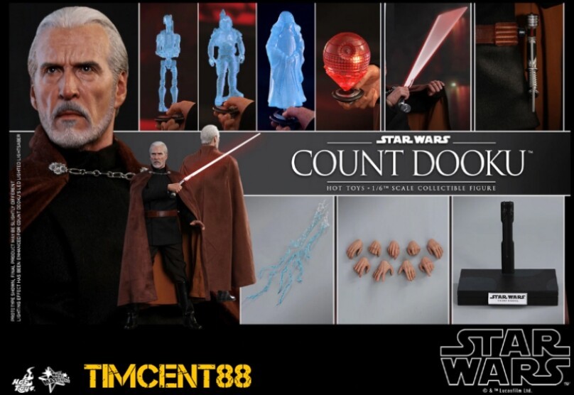Hot Toys MMS496 Star Wars Episode II Attack of the Clones Count Dooku 1/6 Action Figure