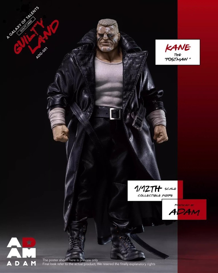 Ready! New MUFF ADAM ADG-001 Guilty Land Kane The Postman 1/12 Action Figure