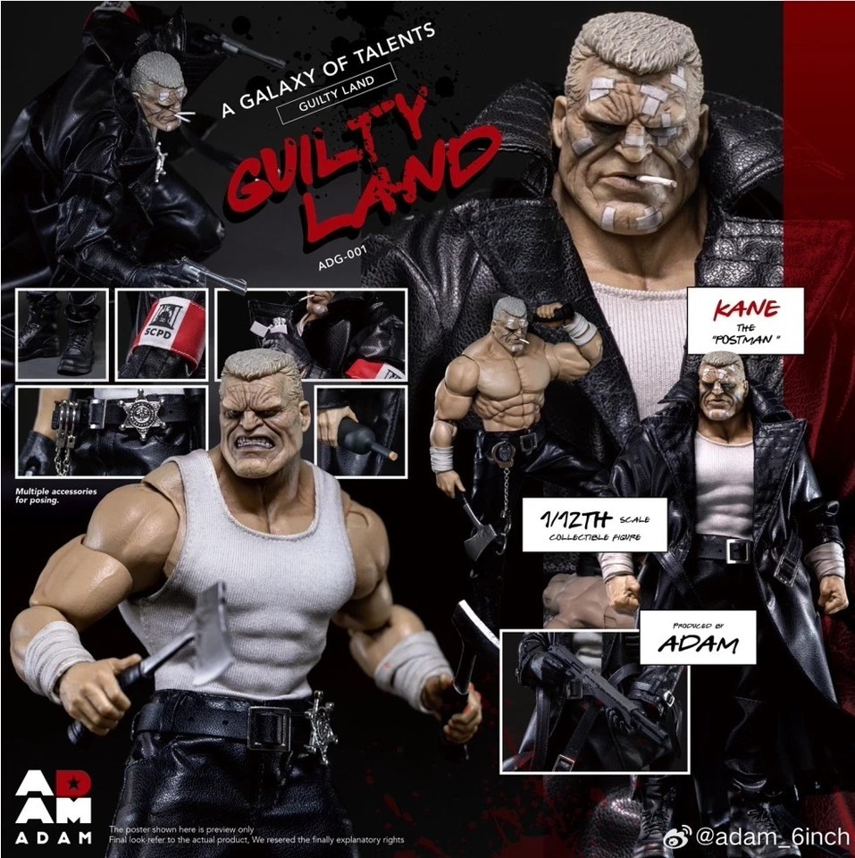 Ready! New MUFF ADAM ADG-001 Guilty Land Kane The Postman 1/12 Action Figure