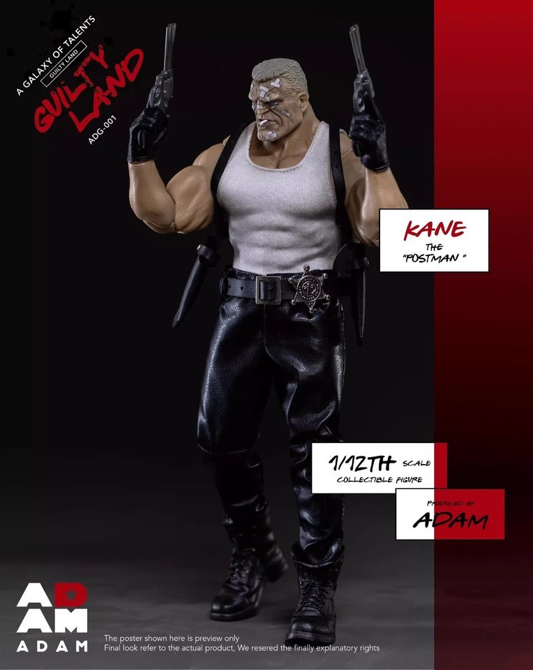 Ready! New MUFF ADAM ADG-001 Guilty Land Kane The Postman 1/12 Action Figure
