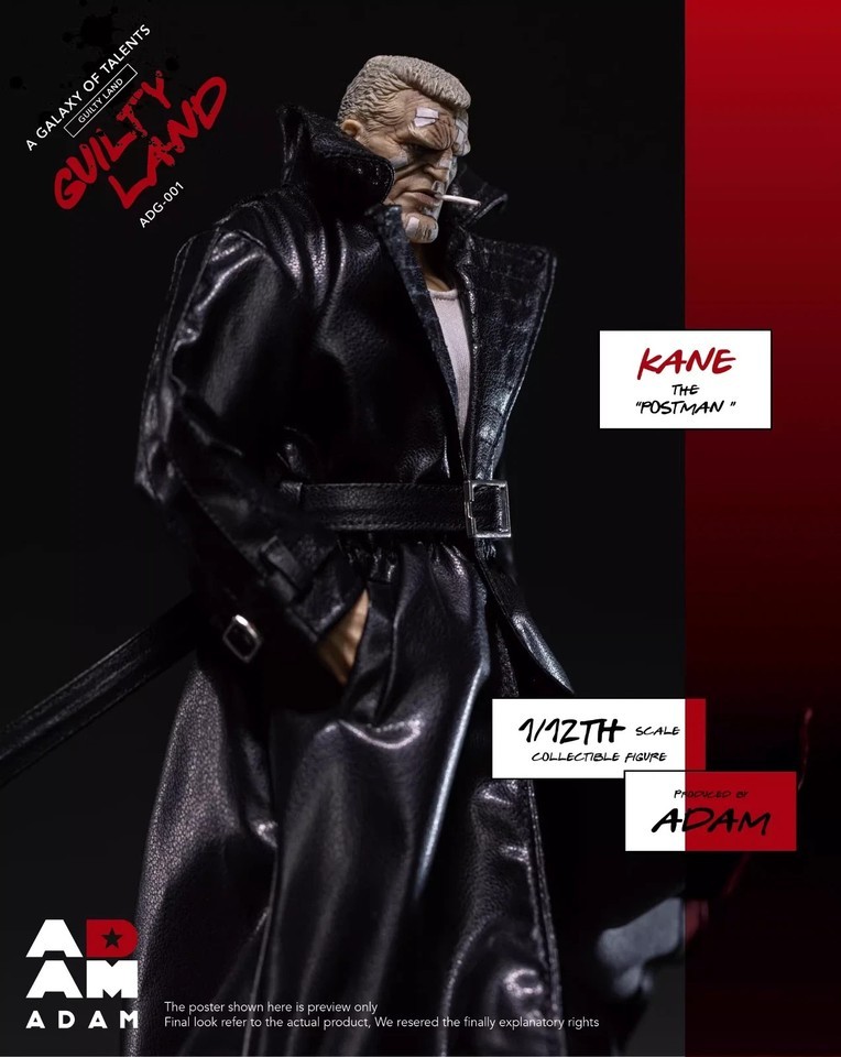 Ready! New MUFF ADAM ADG-001 Guilty Land Kane The Postman 1/12 Action Figure