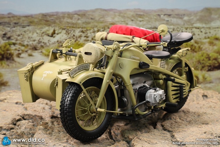 In Stock New DID E60075 Motor Tricycle KS750 Motorcycle Model Figure 1/6 Scale