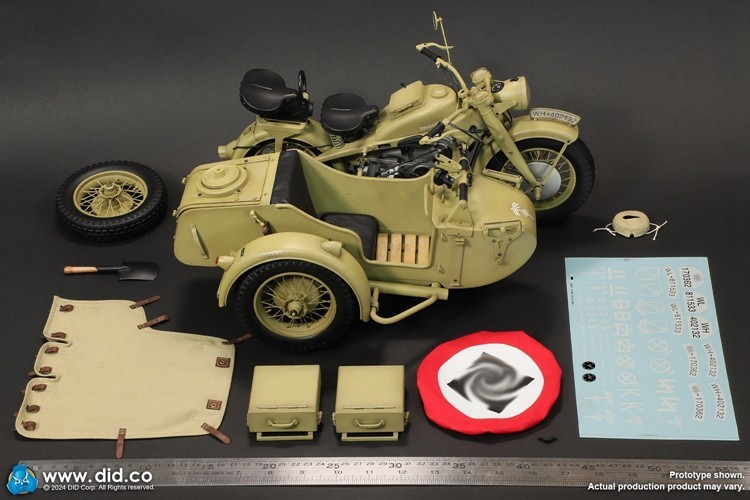 In Stock New DID E60075 Motor Tricycle KS750 Motorcycle Model Figure 1/6 Scale