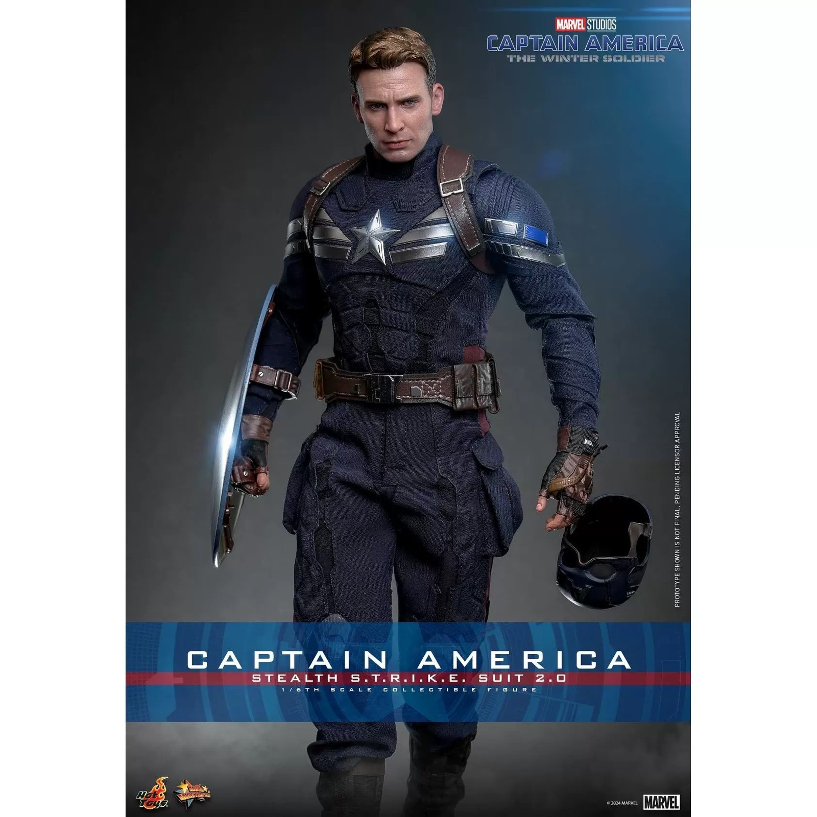 In Stock New Hot Toys MMS783 Captain America 1/6 Stealth Strike Suit 2.0 Figure