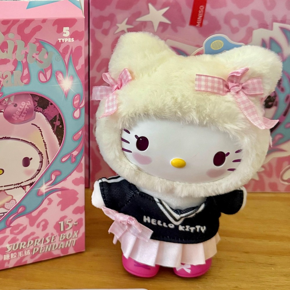 Miniso Hello Kitty Pop Star Series Plush Blind Box Figure Toy 100% Original