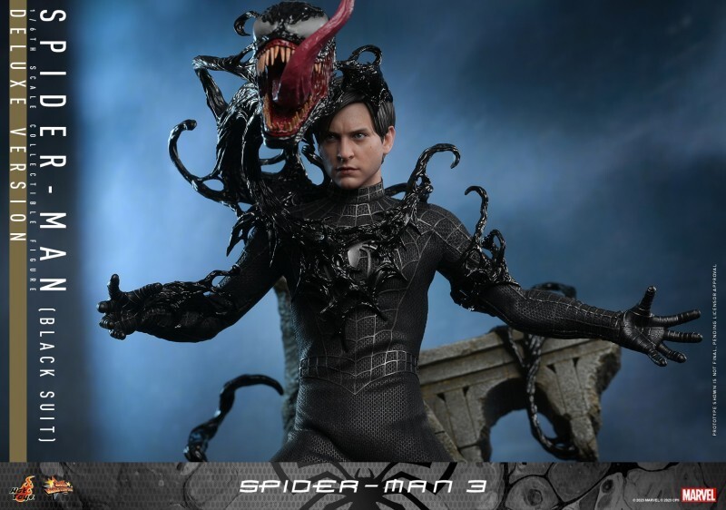 Ready! New Hot Toys MMS728 Spider-Man 3 (Black Suit) Deluxe Version 1/6 Figure