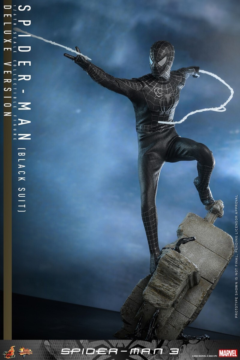 Ready! New Hot Toys MMS728 Spider-Man 3 (Black Suit) Deluxe Version 1/6 Figure