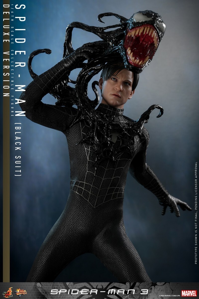 Ready! New Hot Toys MMS728 Spider-Man 3 (Black Suit) Deluxe Version 1/6 Figure