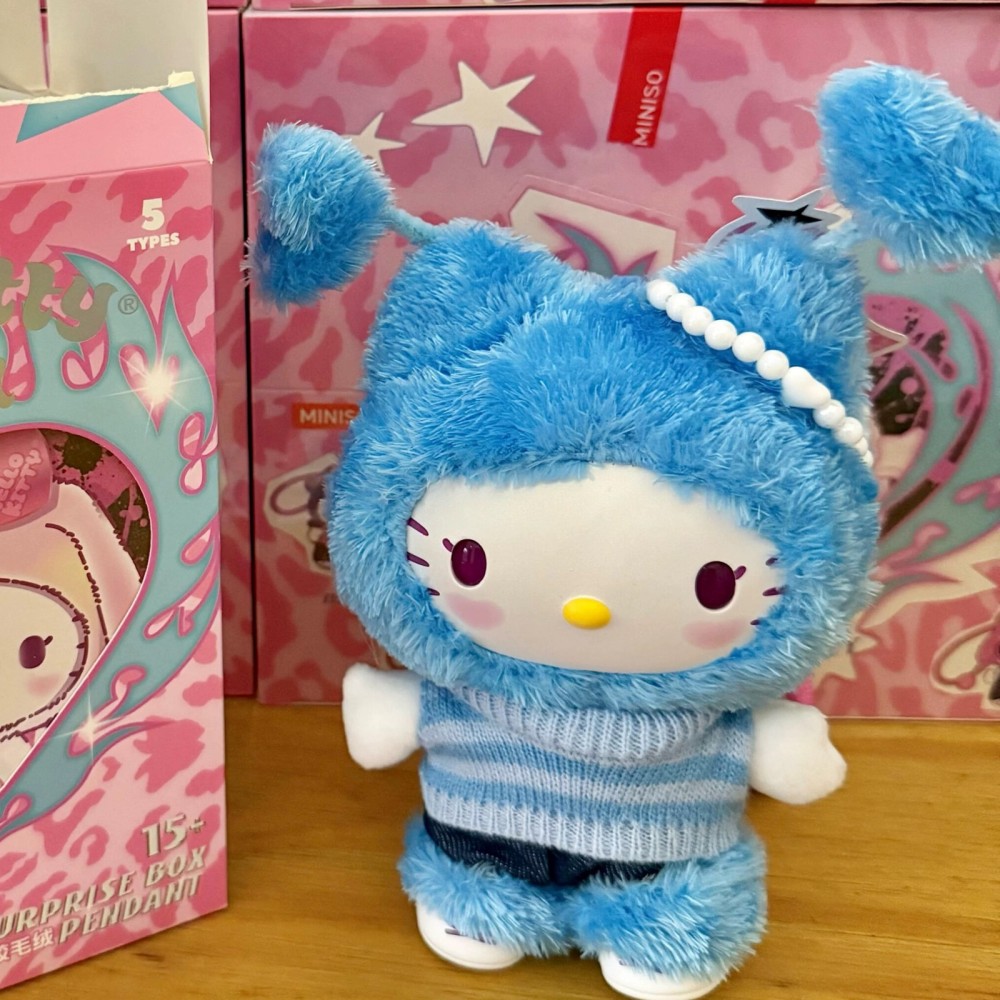 Miniso Hello Kitty Pop Star Series Plush Blind Box Figure Toy 100% Original