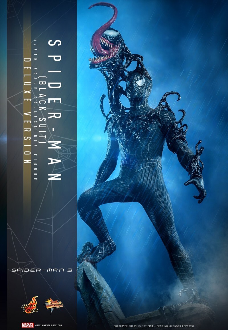 Ready! New Hot Toys MMS728 Spider-Man 3 (Black Suit) Deluxe Version 1/6 Figure