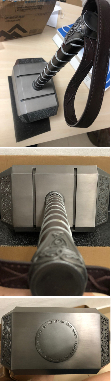 HCMY Full Metal Version 2.0 1:1 The Avengers Thor Hammer Replica Props Mjolnir
