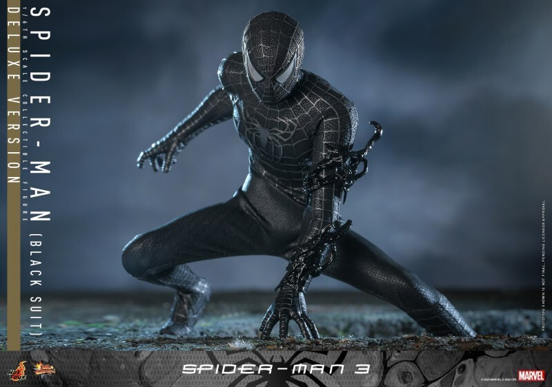 Ready! New Hot Toys MMS728 Spider-Man 3 (Black Suit) Deluxe Version 1/6 Figure