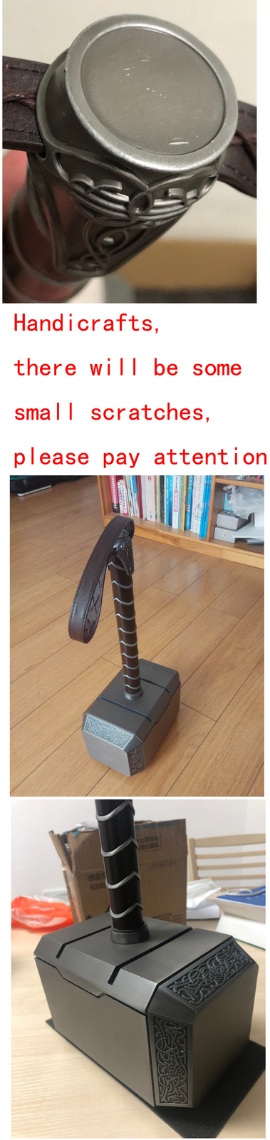 HCMY Full Metal Version 2.0 1:1 The Avengers Thor Hammer Replica Props Mjolnir