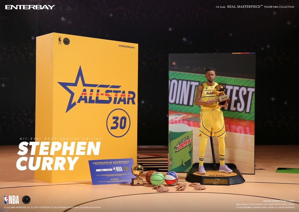 Original ENTERBAY Basketball 1/6 Stephen Curry 12 in Action Figure  RM1095