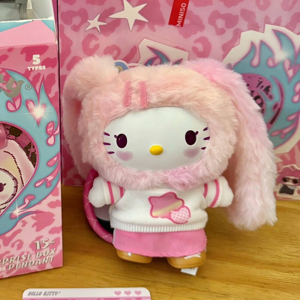 Miniso Hello Kitty Pop Star Series Plush Blind Box Figure Toy 100% Original