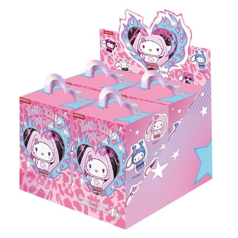 Miniso Hello Kitty Pop Star Series Plush Blind Box Figure Toy 100% Original