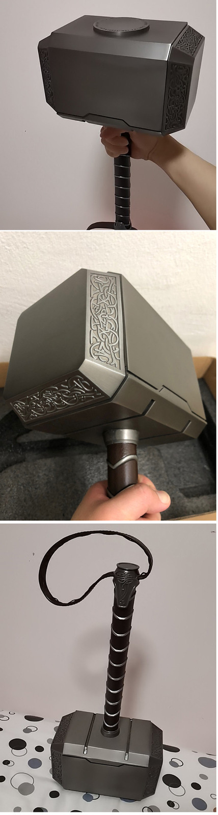 HCMY Full Metal Version 2.0 1:1 The Avengers Thor Hammer Replica Props Mjolnir