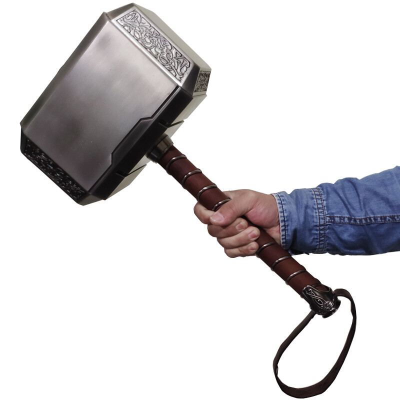 HCMY Full Metal Version 2.0 1:1 The Avengers Thor Hammer Replica Props Mjolnir