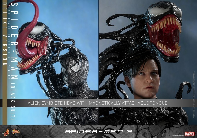 Ready! New Hot Toys MMS728 Spider-Man 3 (Black Suit) Deluxe Version 1/6 Figure