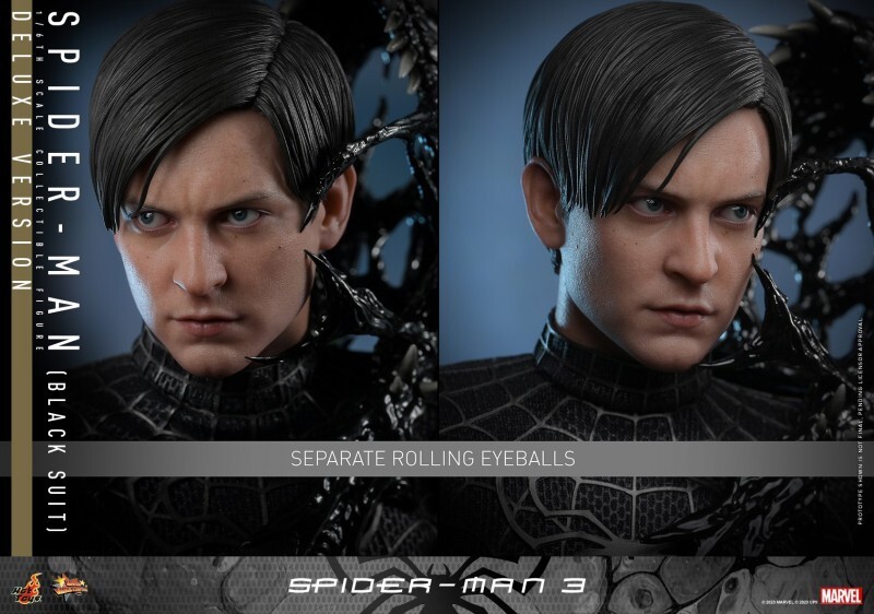 Ready! New Hot Toys MMS728 Spider-Man 3 (Black Suit) Deluxe Version 1/6 Figure