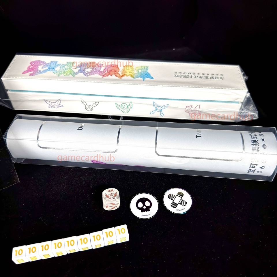 Pokemon S-Chinese EEVEE Playmat+Card deck box+Storage box+DIce+Damage Counters