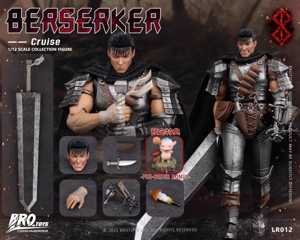 Pre-order BROTOYS LR012 1/12 Berserk Guts Collectible Action Figure Model Toy