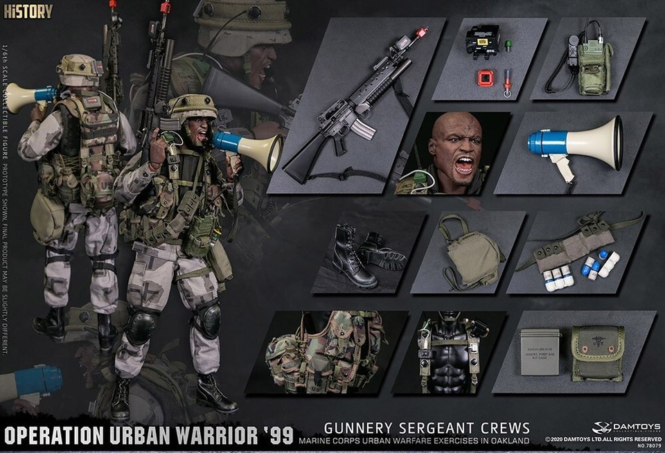 NEW DAM TOYS 1/6 78080 Operation Urban Warrior ‘99 Gunnery Sergeant Crew Figure