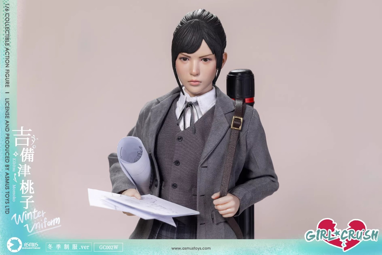 Pre-order ASMUS TOYS GC002W 1/6 Kibitsu Momoko Action Figure Winter Uniform Ver.