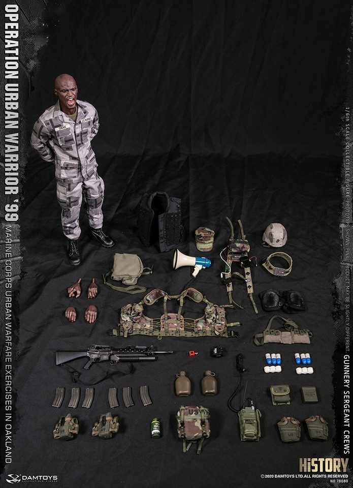 NEW DAM TOYS 1/6 78080 Operation Urban Warrior ‘99 Gunnery Sergeant Crew Figure