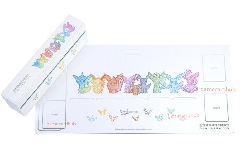 Pokemon S-Chinese EEVEE Playmat+Card deck box+Storage box+DIce+Damage Counters