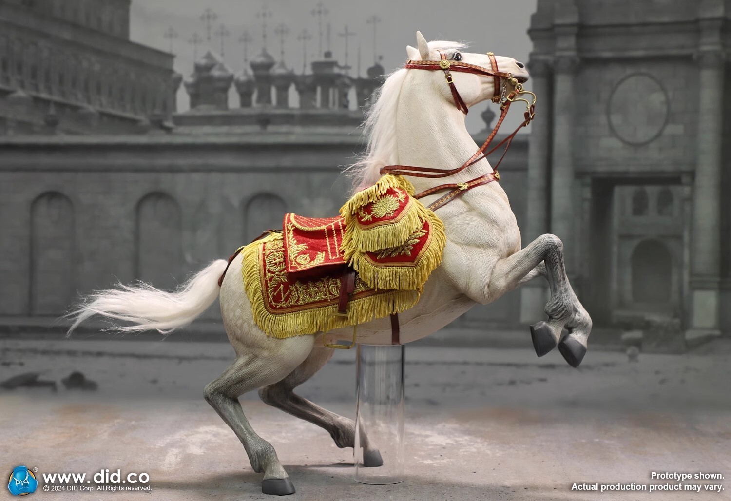 In Stock New DID E60078 White War Horse Model Standing Fit 1/6 Action Figure
