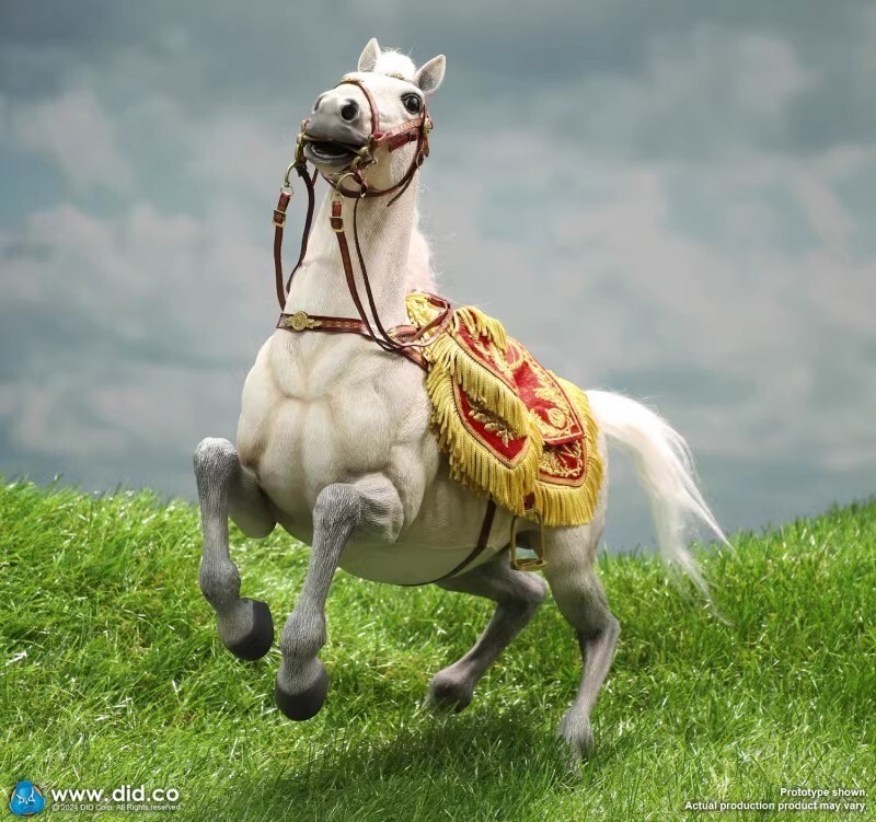 In Stock New DID E60078 White War Horse Model Standing Fit 1/6 Action Figure