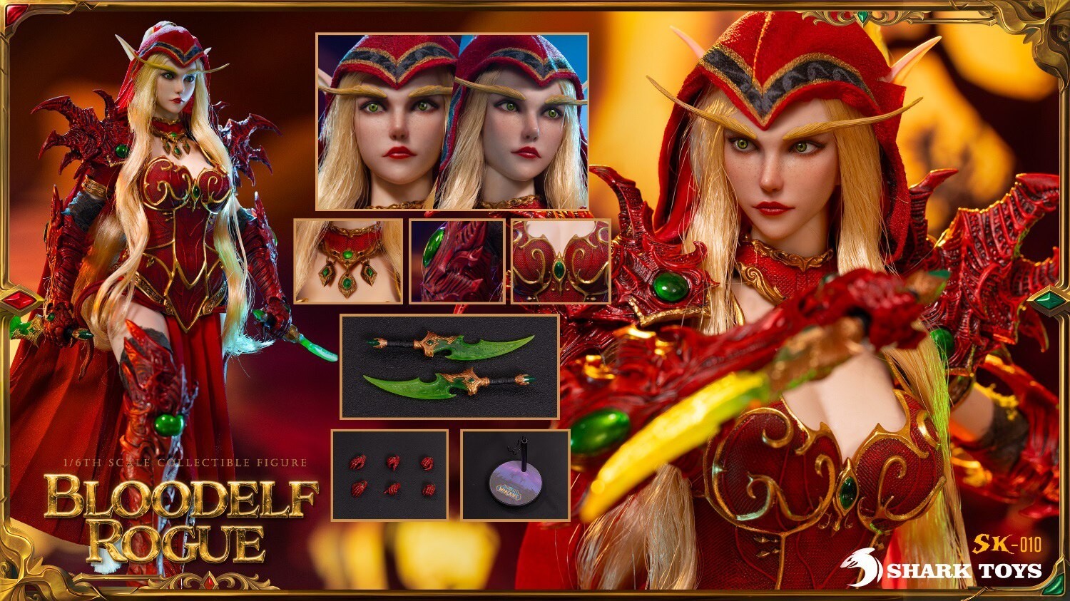 Pre-order SHARK TOYS SK-010 1/6 Blood Elf Rogue Valeera Female Action Figure