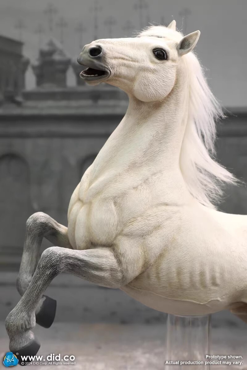 In Stock New DID E60078 White War Horse Model Standing Fit 1/6 Action Figure
