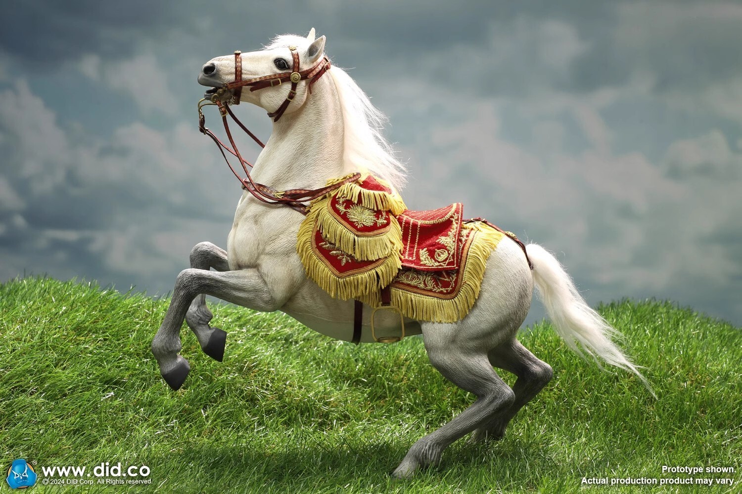 In Stock New DID E60078 White War Horse Model Standing Fit 1/6 Action Figure