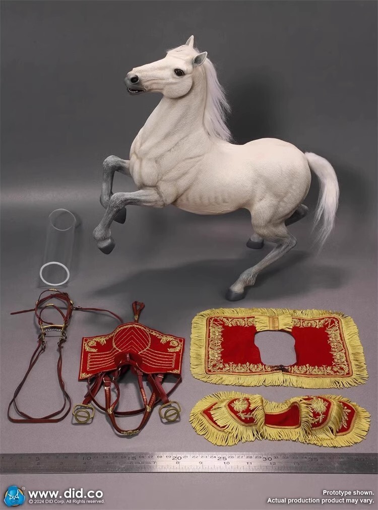 In Stock New DID E60078 White War Horse Model Standing Fit 1/6 Action Figure