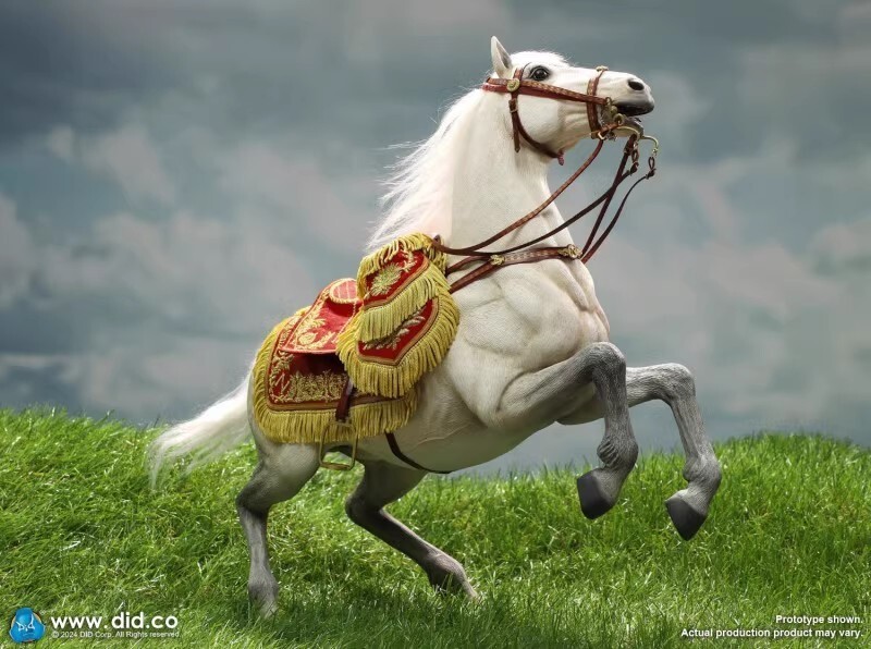 In Stock New DID E60078 White War Horse Model Standing Fit 1/6 Action Figure
