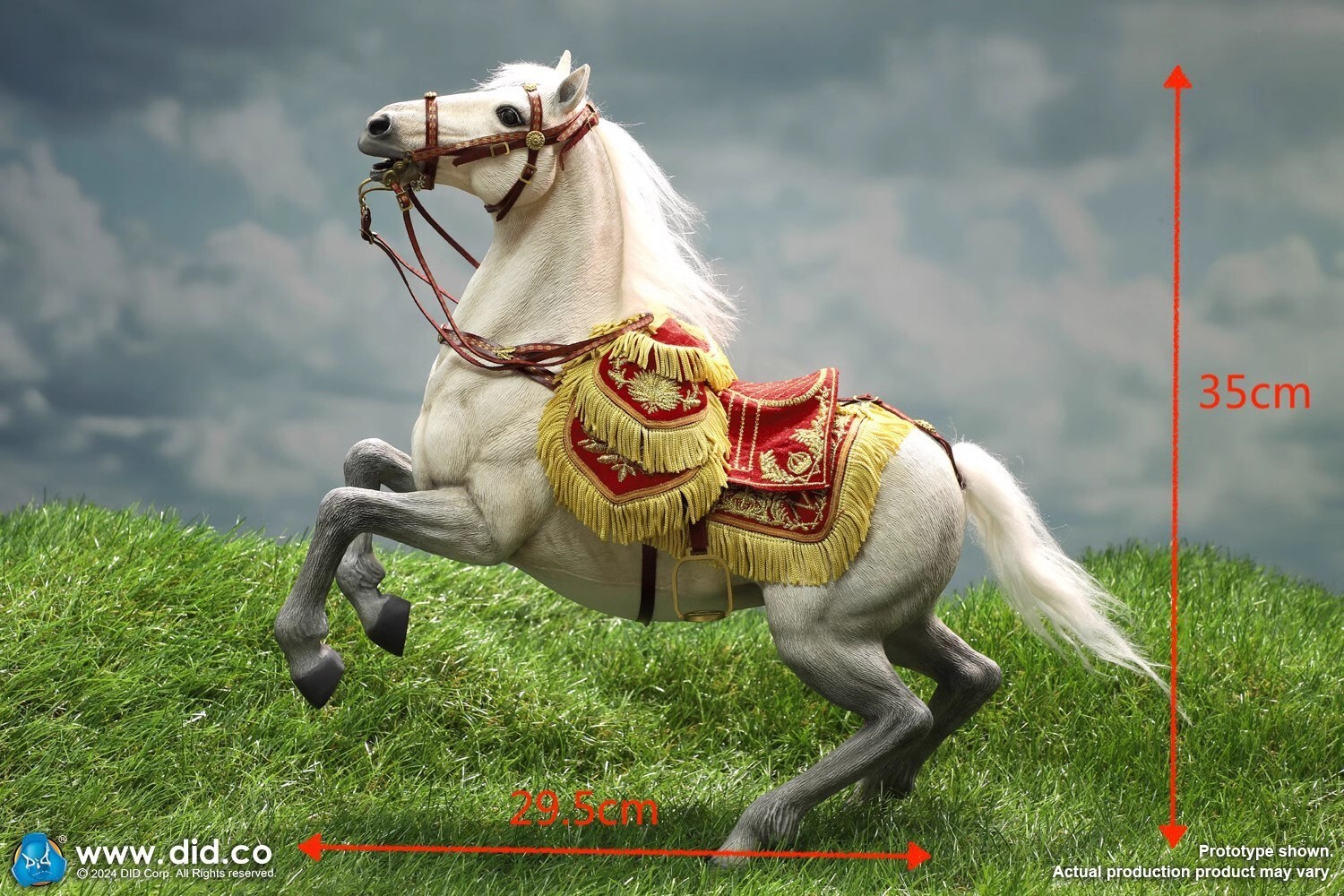 In Stock New DID E60078 White War Horse Model Standing Fit 1/6 Action Figure
