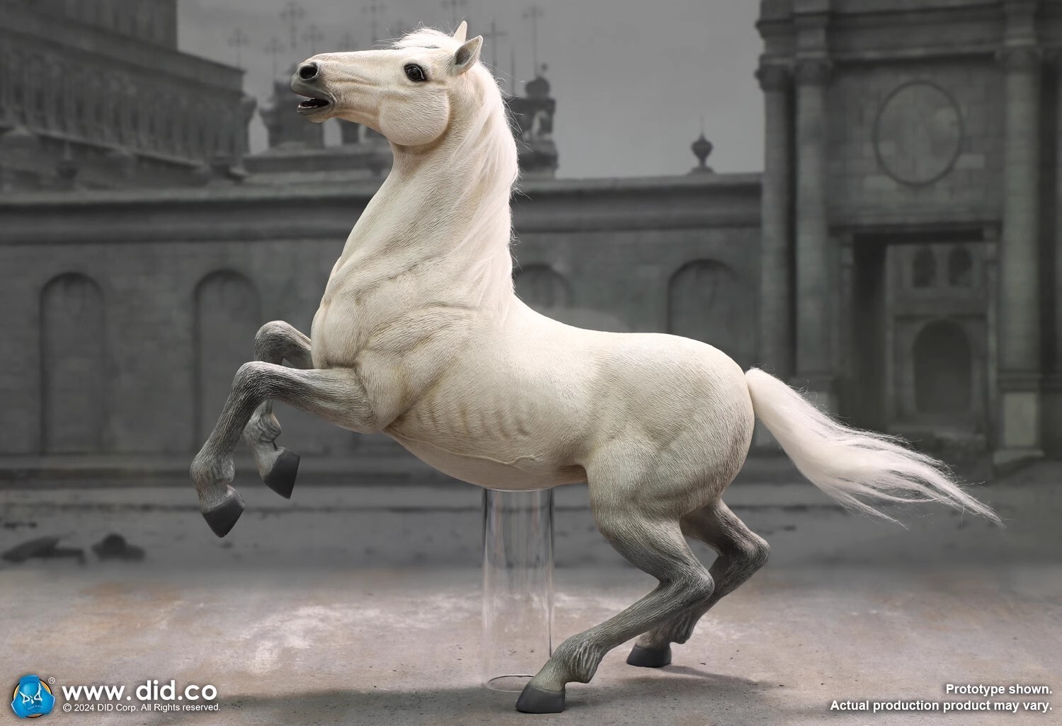 In Stock New DID E60078 White War Horse Model Standing Fit 1/6 Action Figure