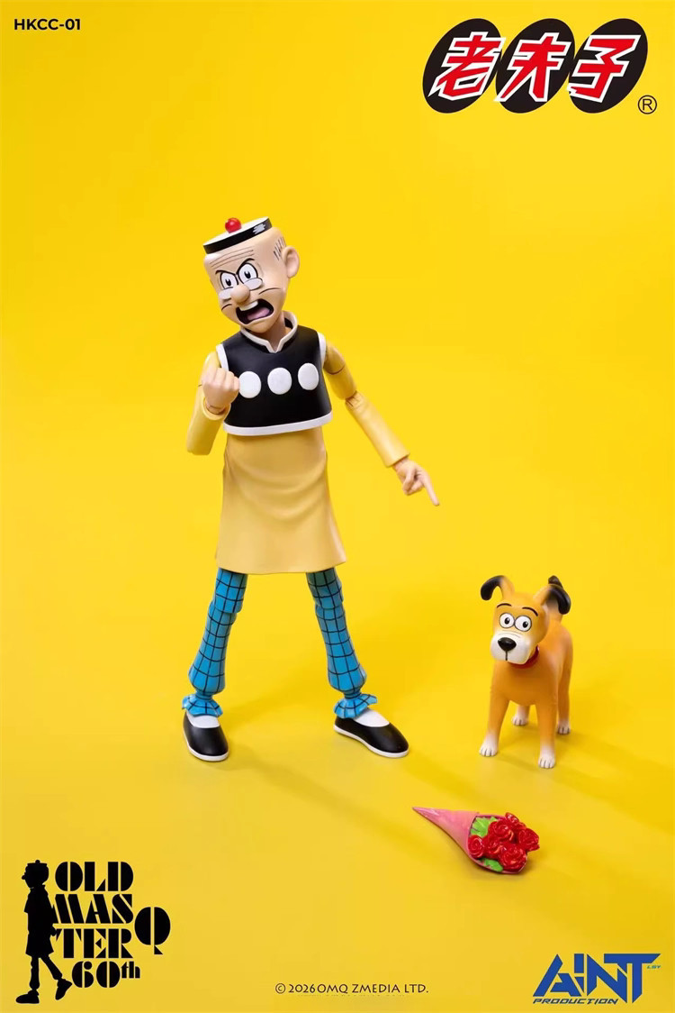 Pre-order AINT Production HKCC-01 1/12 Old Master Q 60th Anniversary Edition Toy