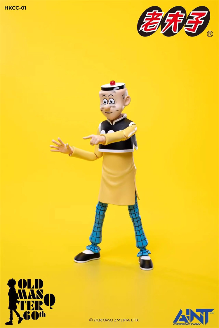 Pre-order AINT Production HKCC-01 1/12 Old Master Q 60th Anniversary Edition Toy